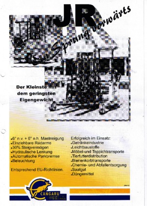 Závěsné dieselové vysokozdvižné vozíky Cangaru / Transmanut JR 3-4.3.1028 F o. DR