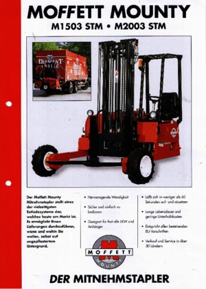 Závěsné dieselové vysokozdvižné vozíky Moffett M 1503 STM