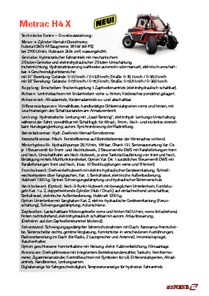 Komunální multifunkční naftová vozidla Reform Werke Metrac H 4 X