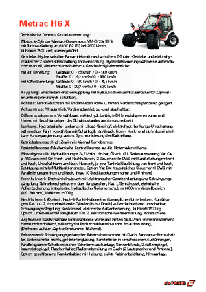 Komunální multifunkční naftová vozidla Reform Werke Metrac H 6 X