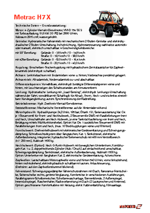 Komunální multifunkční naftová vozidla Reform Werke Metrac H 7 X
