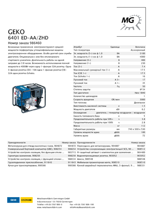 Naftové elektrocentrály Geko ® 6401 ED-AA/ZHD