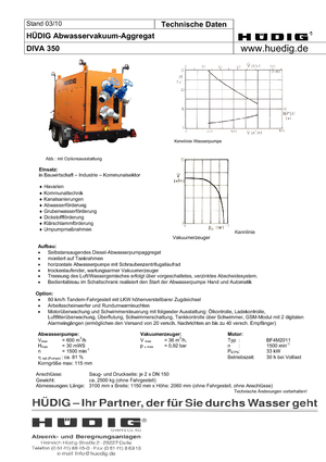 Odvodňovací čerpadla Hüdig Diva 350 Whisper