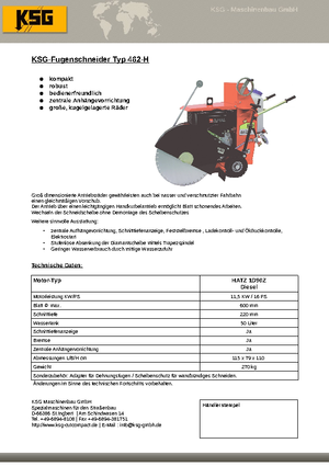 Řezačky spár KSG-Maschinenbau KSG 462 H