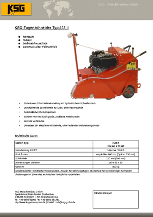 Řezačky spár KSG-Maschinenbau KSG 463