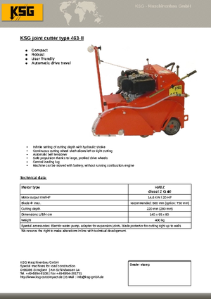 Řezačky spár KSG-Maschinenbau KSG 463