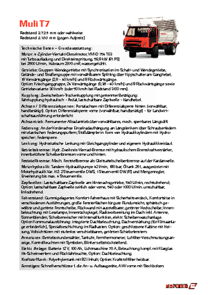 Komunální multifunkční naftová vozidla Reform Werke Muli T 7