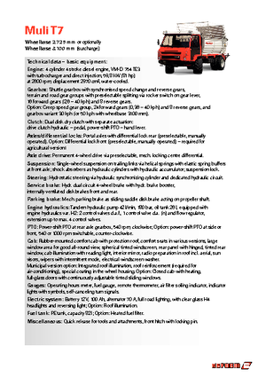 Komunální multifunkční naftová vozidla Reform Werke Muli T 7