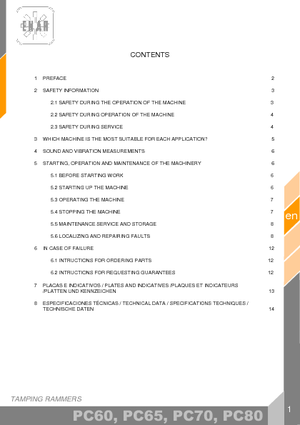 Vibrační pěchy naftové a benzínové Enar PC 85 YD