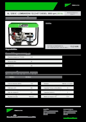 Naftové elektrocentrály INMESOL AL 1200-E