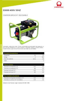 Naftové elektrocentrály PRAMAC Lifter E 6000 TYH