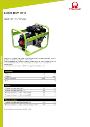 Naftové elektrocentrály PRAMAC Lifter E 6000 TYH