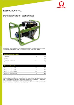 Naftové elektrocentrály PRAMAC Lifter E 6500 SYH