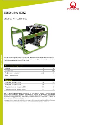Naftové elektrocentrály PRAMAC Lifter E 6500 SYH