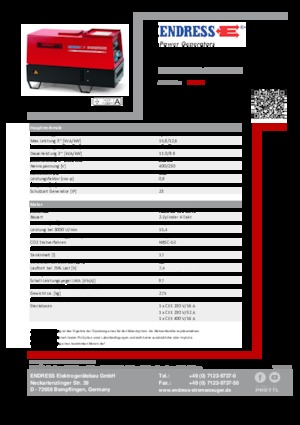 Naftové elektrocentrály Endress ESE 1204 DHS-GT ES ISO DI