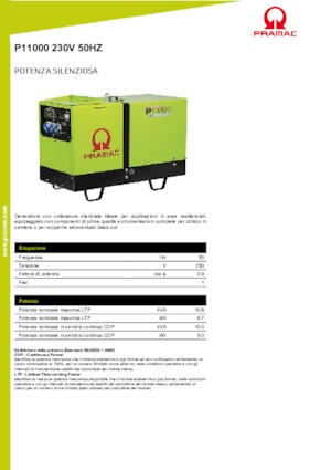 Naftové elektrocentrály PRAMAC Lifter P 11000 TYA