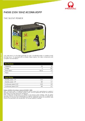 Naftové elektrocentrály PRAMAC Lifter P 4500