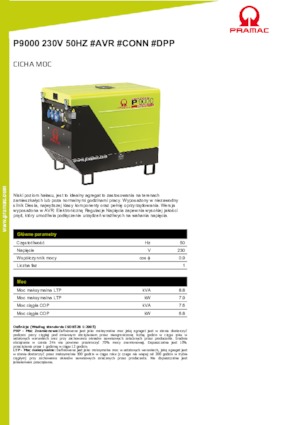 Naftové elektrocentrály PRAMAC Lifter P 9000