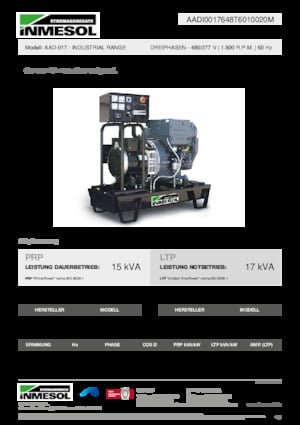 Naftové elektrocentrály INMESOL AAD-017
