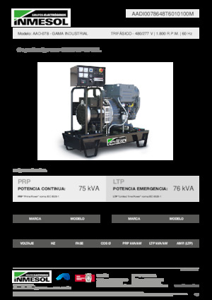 Naftové elektrocentrály INMESOL AAD-078