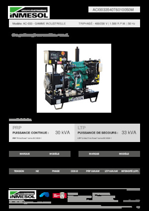 Naftové elektrocentrály INMESOL AC-033