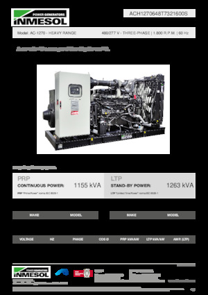 Naftové elektrocentrály INMESOL AC-1270