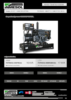 Naftové elektrocentrály INMESOL AD-017