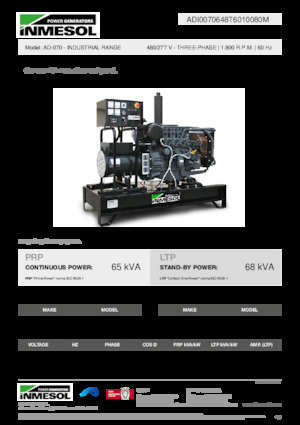 Naftové elektrocentrály INMESOL AD-070