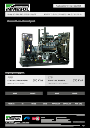 Naftové elektrocentrály INMESOL AD-330