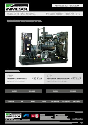 Naftové elektrocentrály INMESOL AD-475