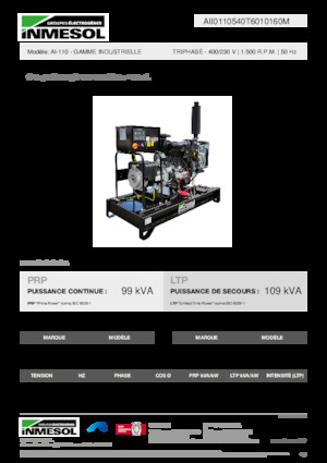 Naftové elektrocentrály INMESOL AI-110