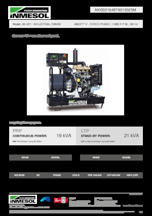 Naftové elektrocentrály INMESOL AK-021