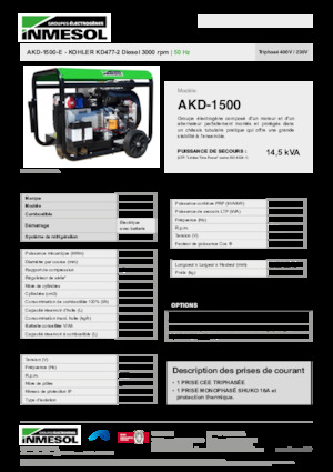 Naftové elektrocentrály INMESOL AKD-1500-E