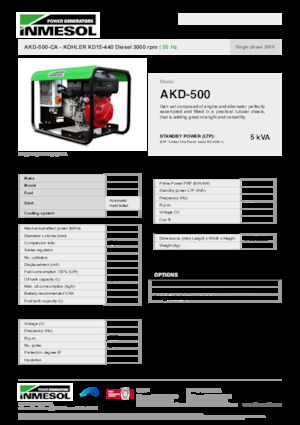 Naftové elektrocentrály INMESOL AKD-500-CA