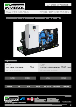 Naftové elektrocentrály INMESOL AT-2160