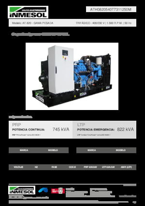 Naftové elektrocentrály INMESOL AT-820