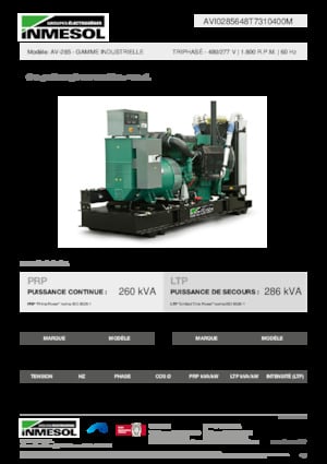 Naftové elektrocentrály INMESOL AV-285
