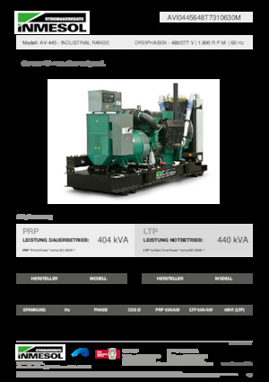 Naftové elektrocentrály INMESOL AV-445