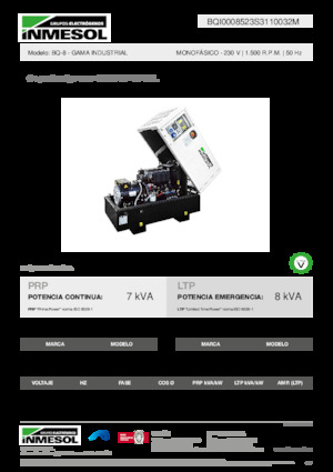 Naftové elektrocentrály INMESOL BQ-8