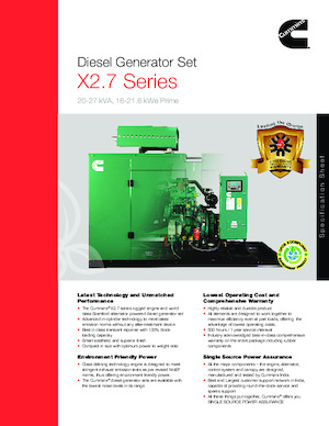 Naftové elektrocentrály Cummins C25D5P