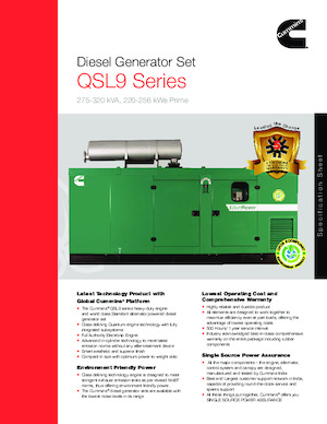 Naftové elektrocentrály Cummins C320D5P