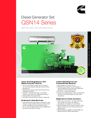 Naftové elektrocentrály Cummins C400D5P