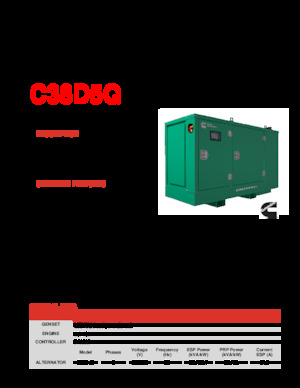 Naftové elektrocentrály Cummins C38D5Q