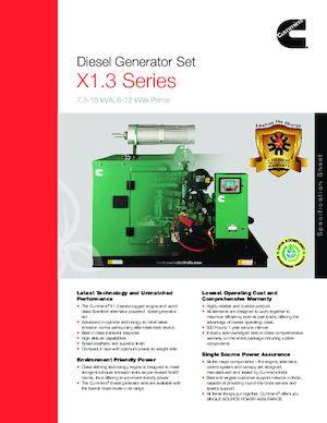 Naftové elektrocentrály Cummins C10D5P