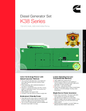 Naftové elektrocentrály Cummins C750D5P