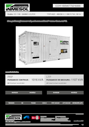 Naftové elektrocentrály INMESOL CC-1100