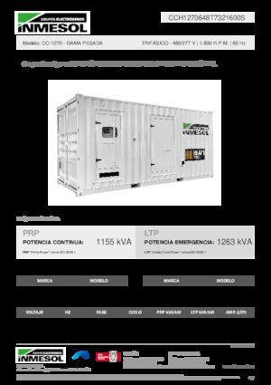 Naftové elektrocentrály INMESOL CC-1270
