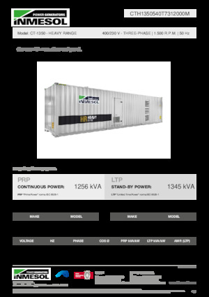 Naftové elektrocentrály INMESOL CT-1350