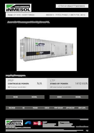 Naftové elektrocentrály INMESOL CT-1410