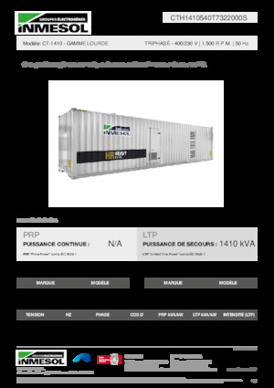 Naftové elektrocentrály INMESOL CT-1410